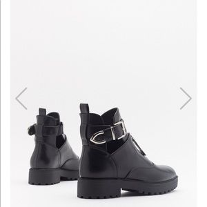 Kick 'Em Into Touch Faux Leather Biker Boot